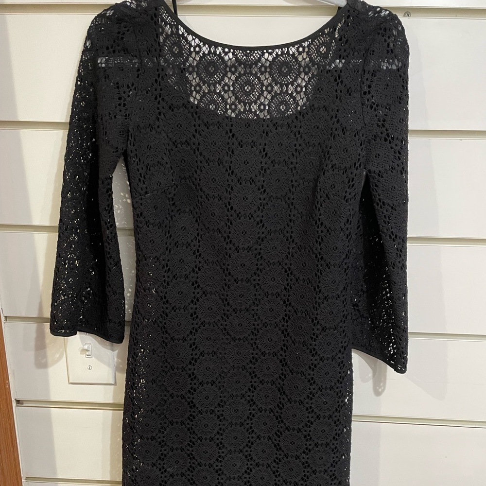 Lilly Pulitzer Black Crochet Dress
